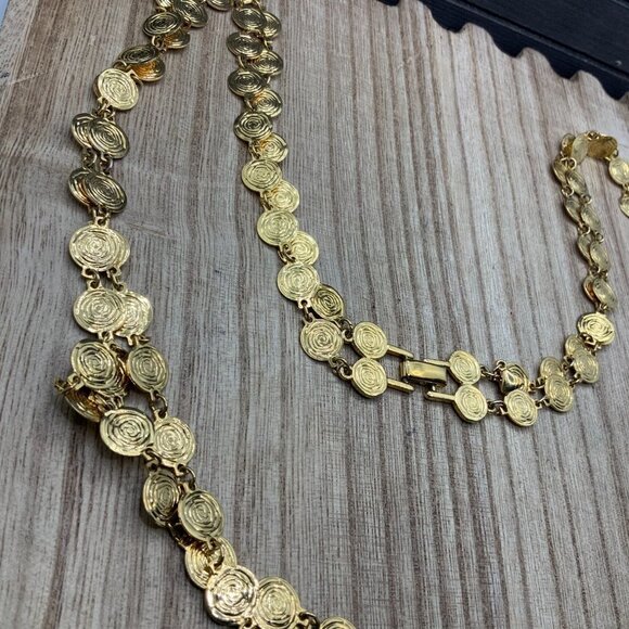 Liz Claiborne Gold Tone Coin Multi Strands Necklace - Picture 9 of 9